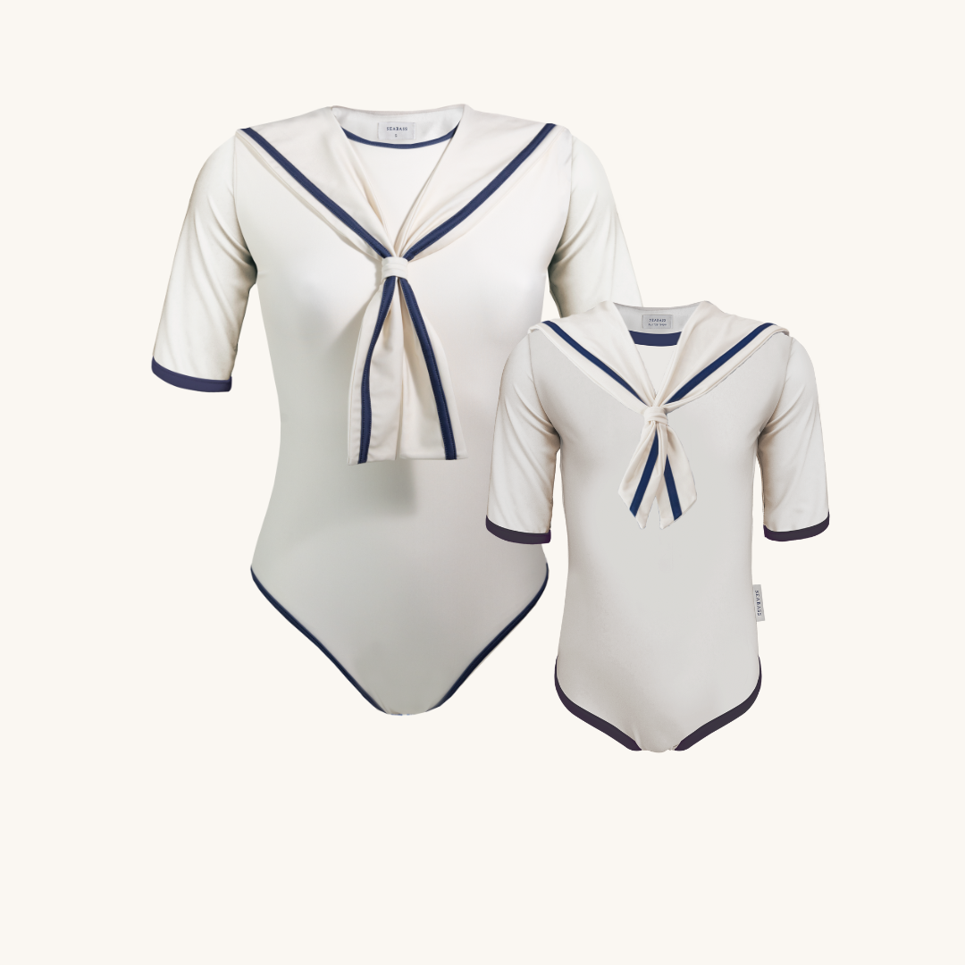 Set of Mommy and Daughter UV Swimsuits - Sailor Palermo Nice