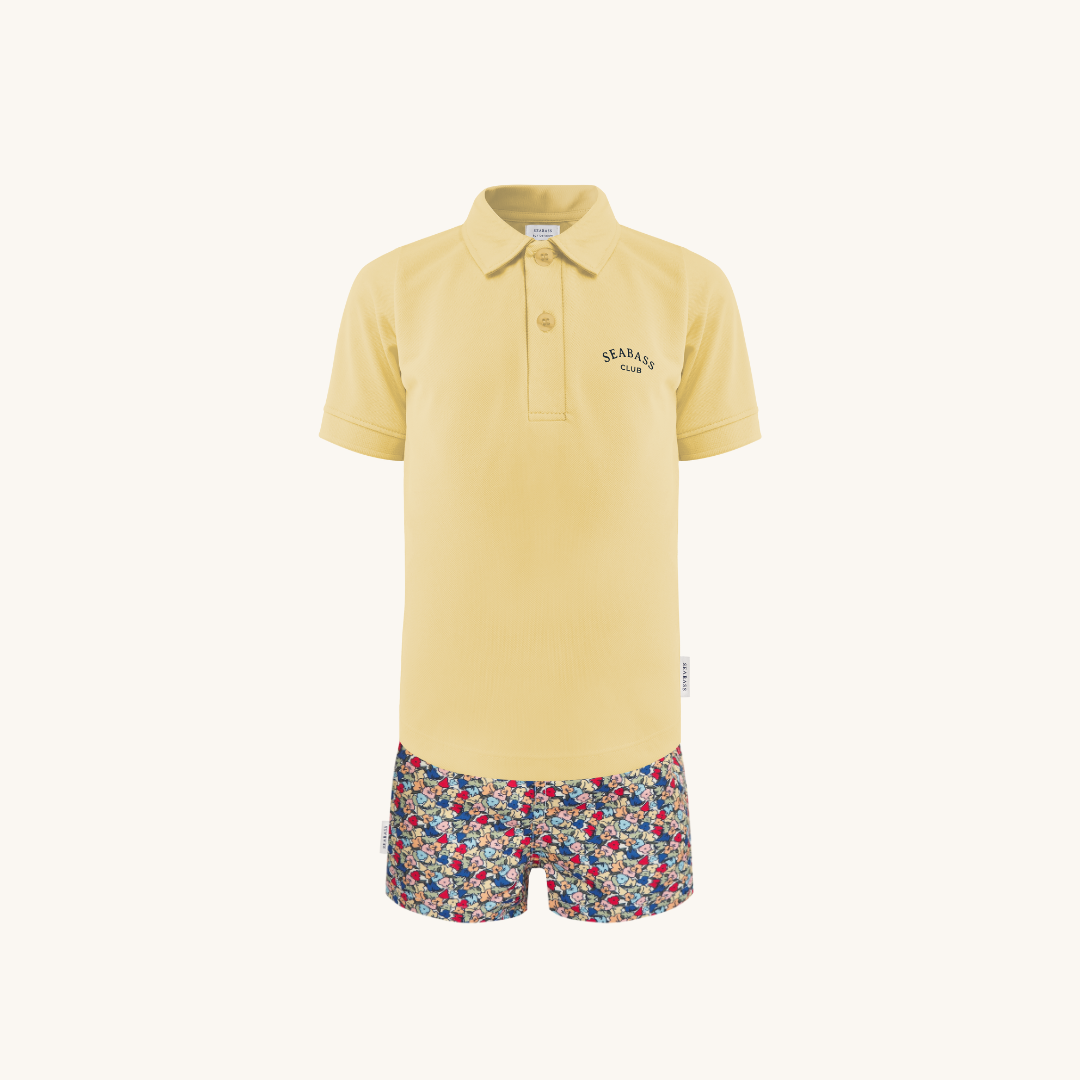 Set of UV Polo Shirt and Swim Short - Valencia Yellow