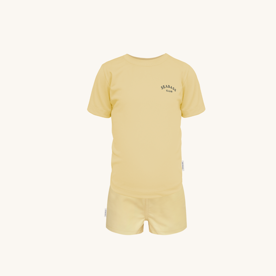 Set of UV T-Shirt and Swim Short - Lemon Yellow